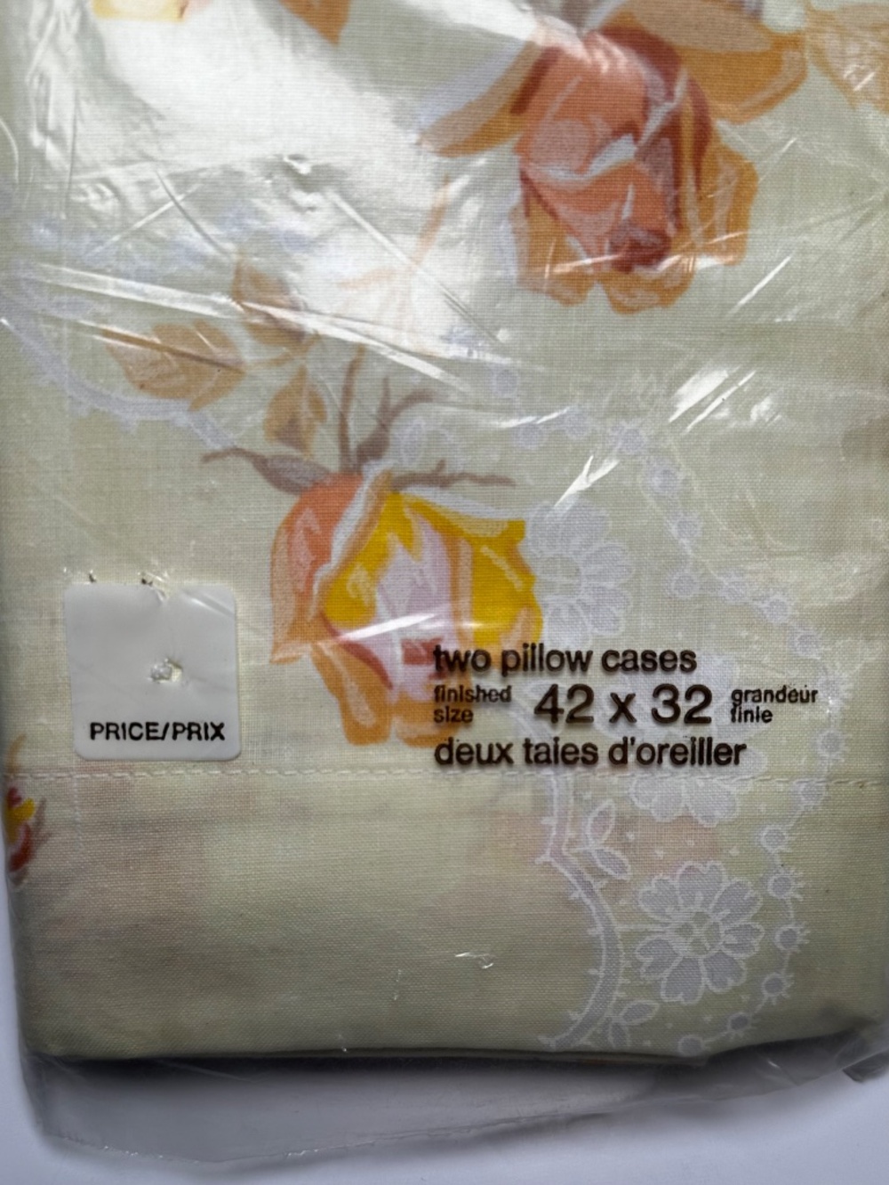 Vintage Tex-Made Truprest Double Fitted Sheet + 2 Pillowcases Floral NOS - Picture 7 of 11